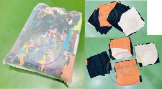 ผ้าเย็บวนคละสี 10x10 นิ้ว