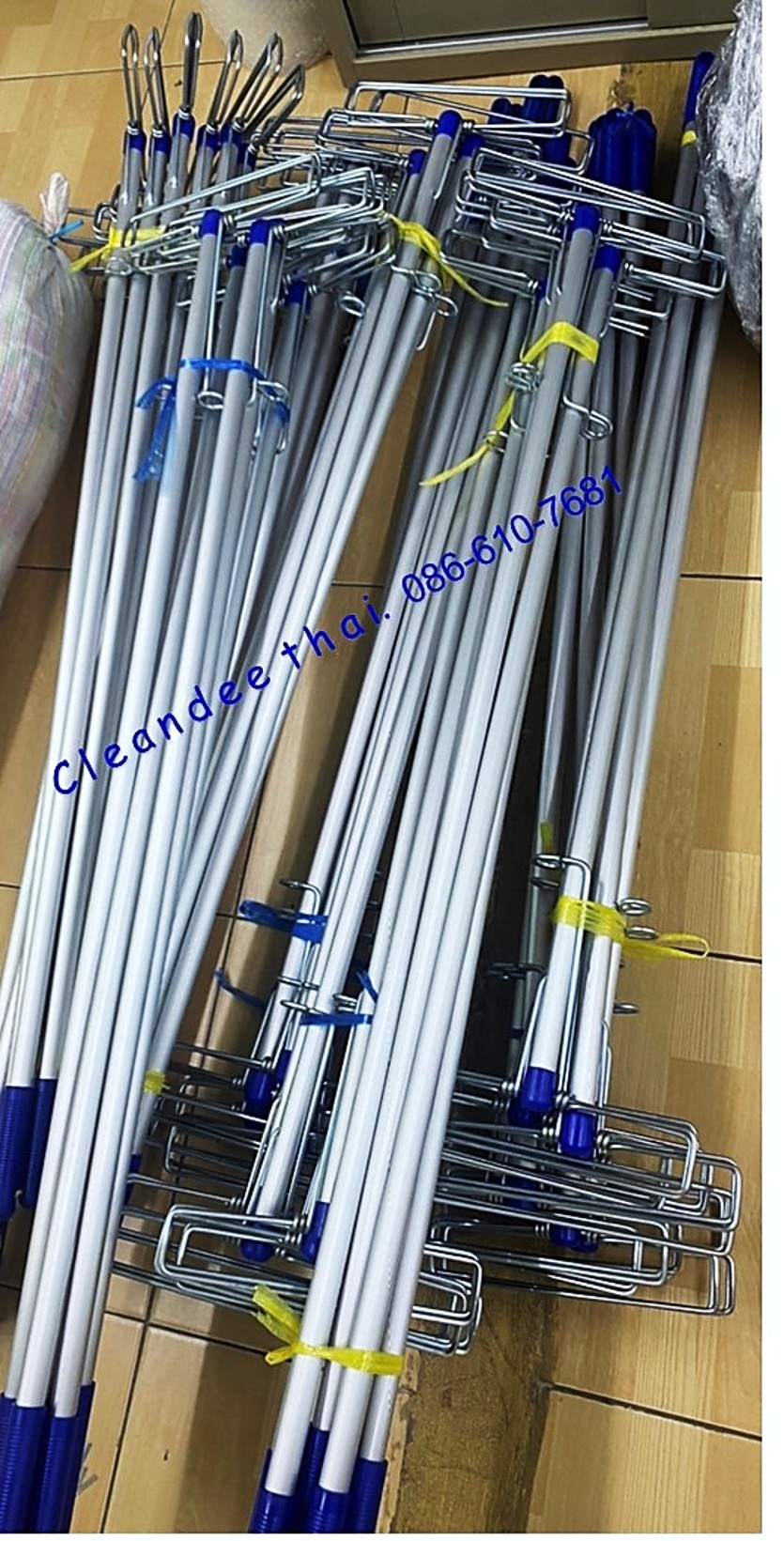ชุดม็อบถูพื้นหัวเหล็กหนีบ10นิ้ว(ไม้พร้อมผ้าด้ามอลูฯ120cm.) - Image 3
