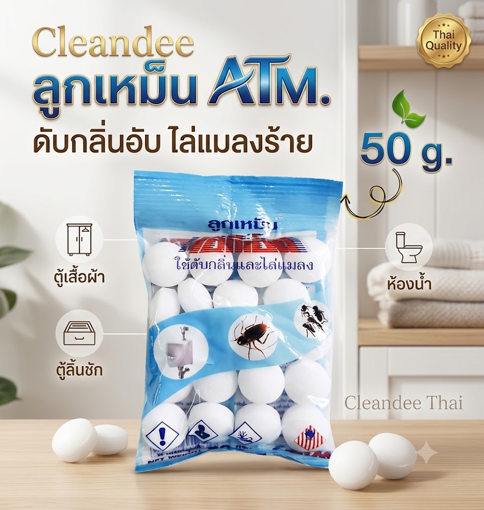ลูกเหม็นดับกลิ่นATM.50g.